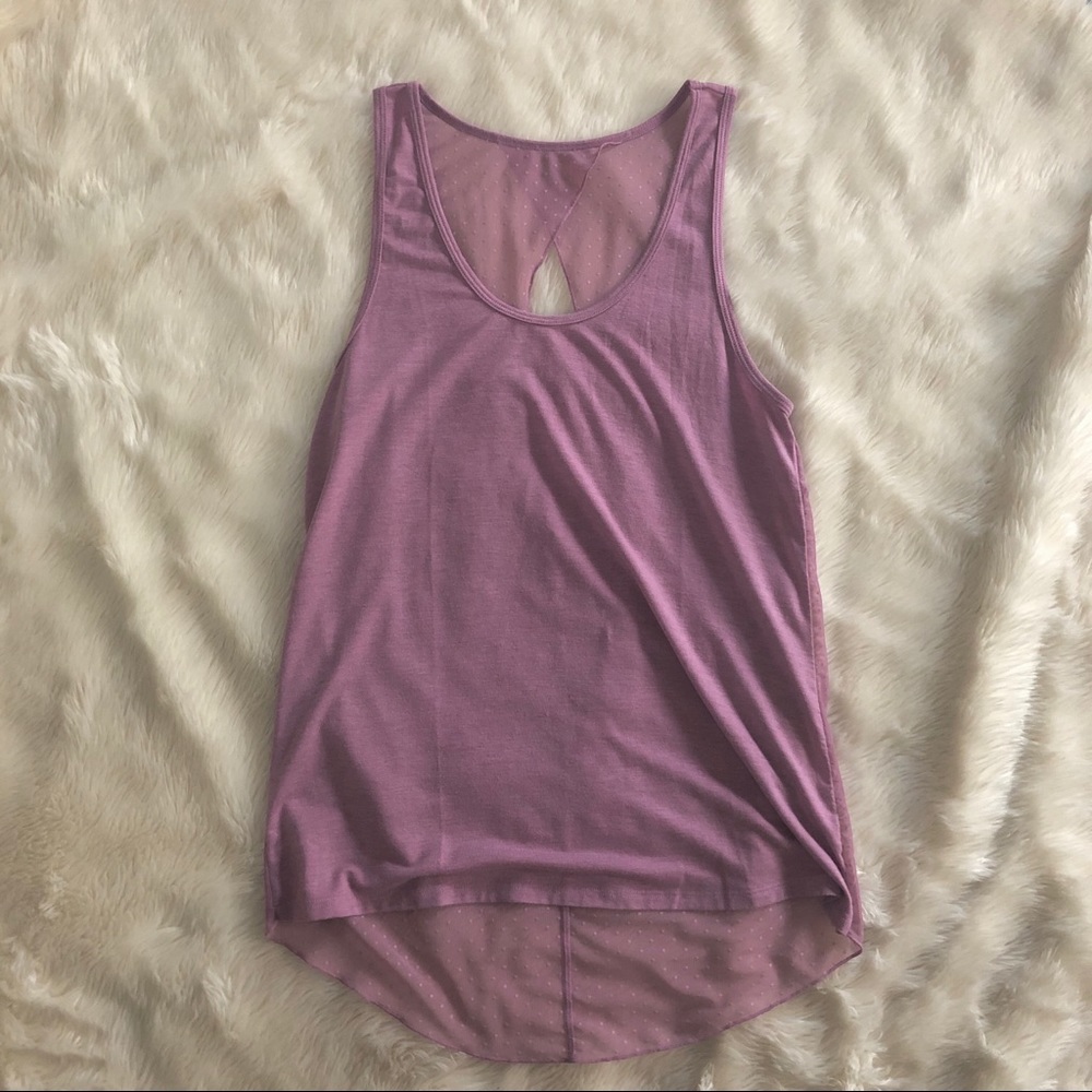 GLYDER APPAREL Mesh Back High Low Tank Size S